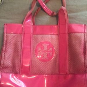 Tory Burch large pink tote